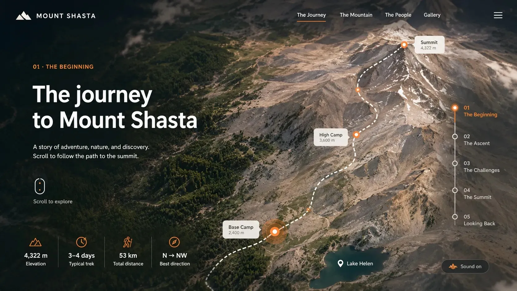 Exemple de scrollytelling: una imatge de producte que es transforma a mesura que l'usuari fa scroll